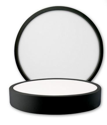 LED Deckenleuchte PRO schwarz, 15W, rund, DN170, ColorSwitch 2700|3000|4000K, dimmbar