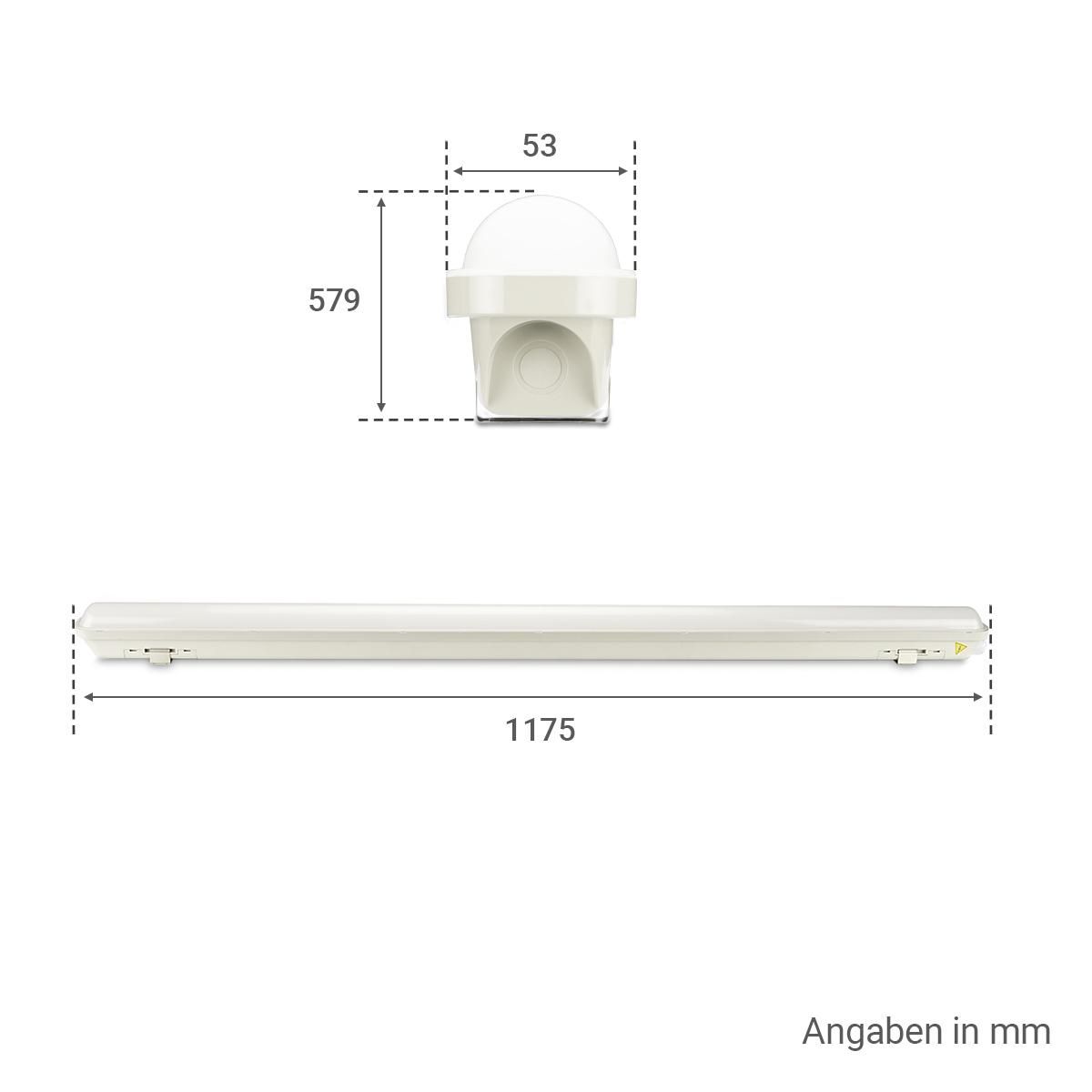 LED Wannenleuchte Feuchtraumleuchte 5000K IP65 20W
