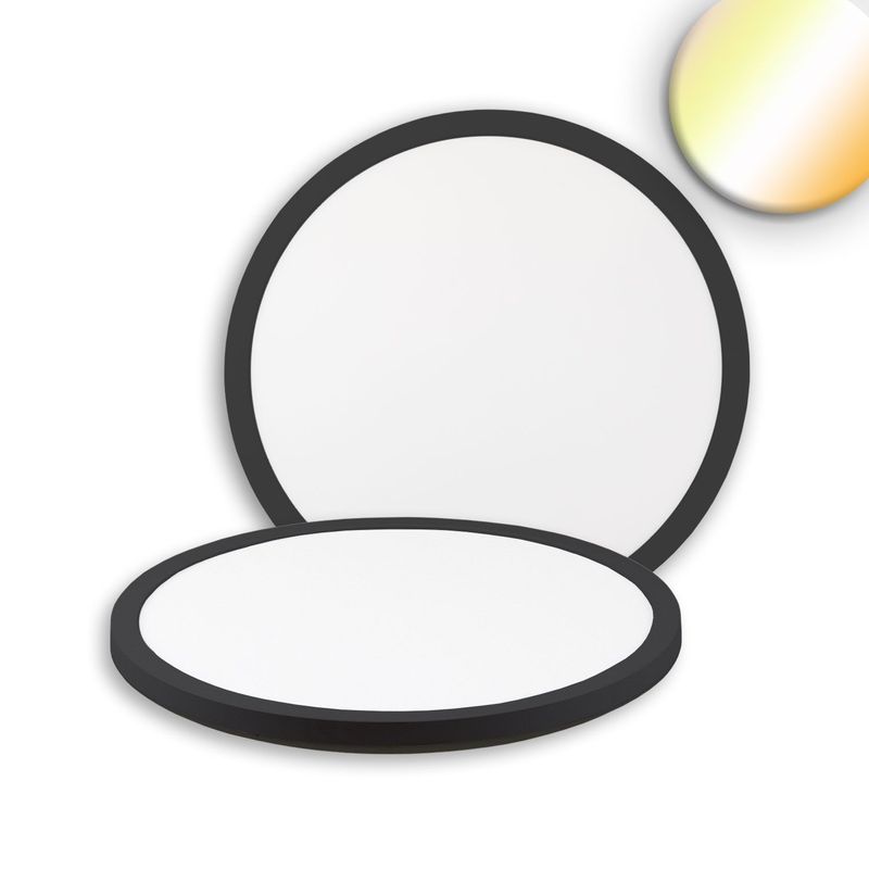 LED Deckenleuchte Slim300 PRO, 18W, schwarz, rund, IP44, DN300, 3000|4000|5000K, Up&amp;Down