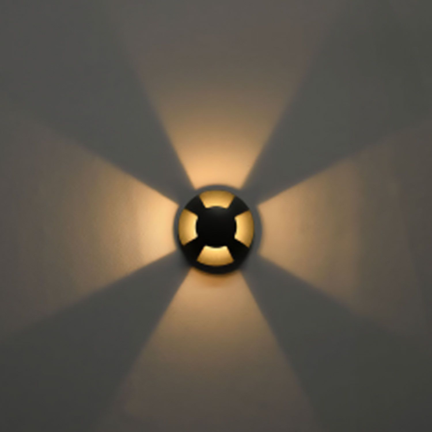 LED Bodeneinbaustrahler, rund 4SIDE 60mm, schwarz, 12-24V, IP67, 3W, 60°, warmweiß