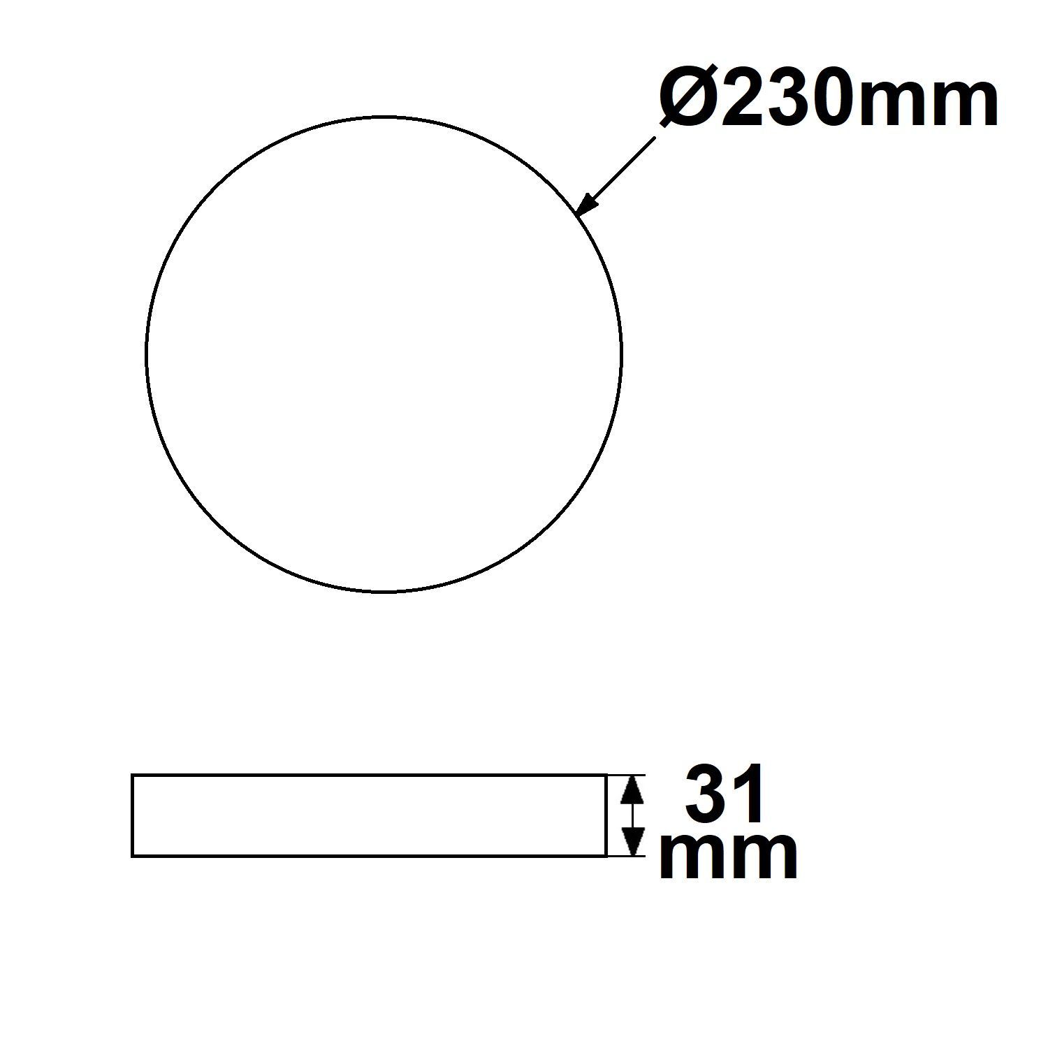 LED Umrüstplatine 230mm, 24W, mit Haltemagnet, neutralweiß