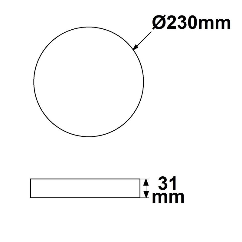 LED Umrüstplatine 230mm, 24W, mit Haltemagnet, neutralweiß