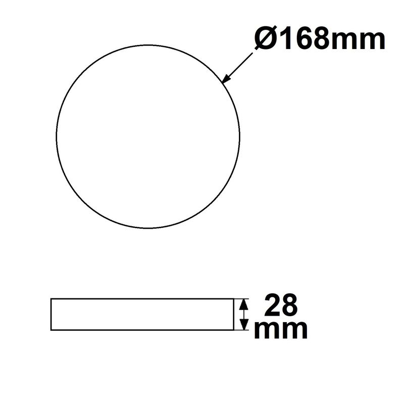 LED Umrüstplatine 168mm, 16W, mit Haltemagnet, warmweiß