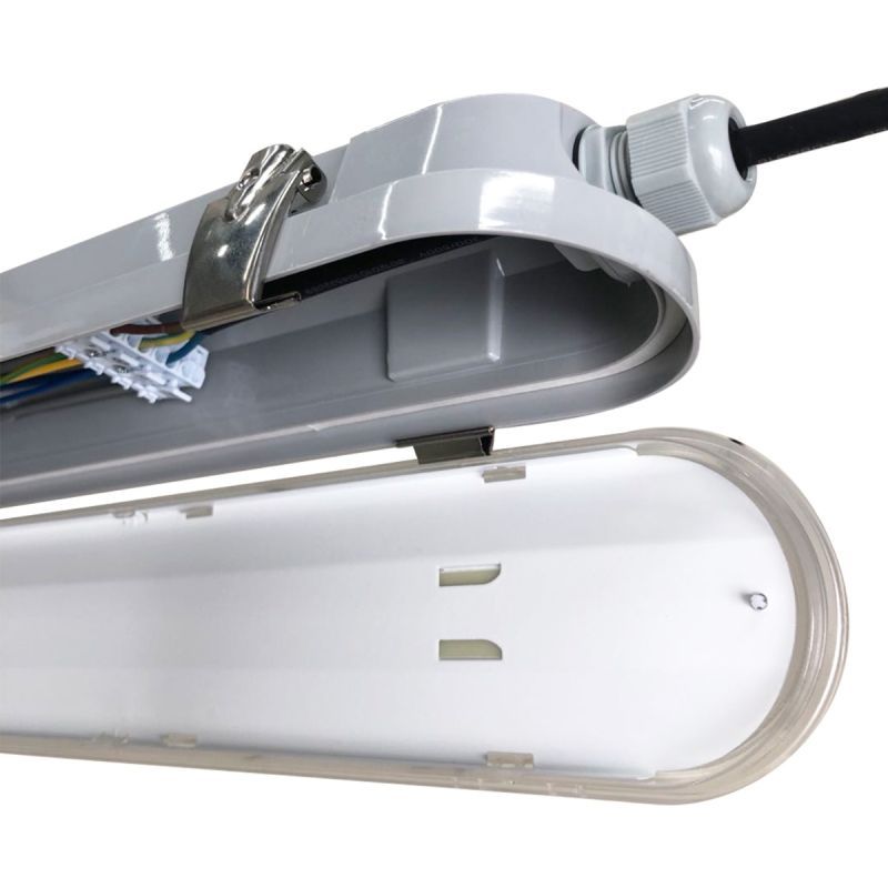 LED Feuchtraumleuchte V3.0 43W 5590/6020lm - 830-865 CCT | 150cm - Durchgangsverdrahtung (5x2.5mm2) - Bewegungs- Und Lichtsensor