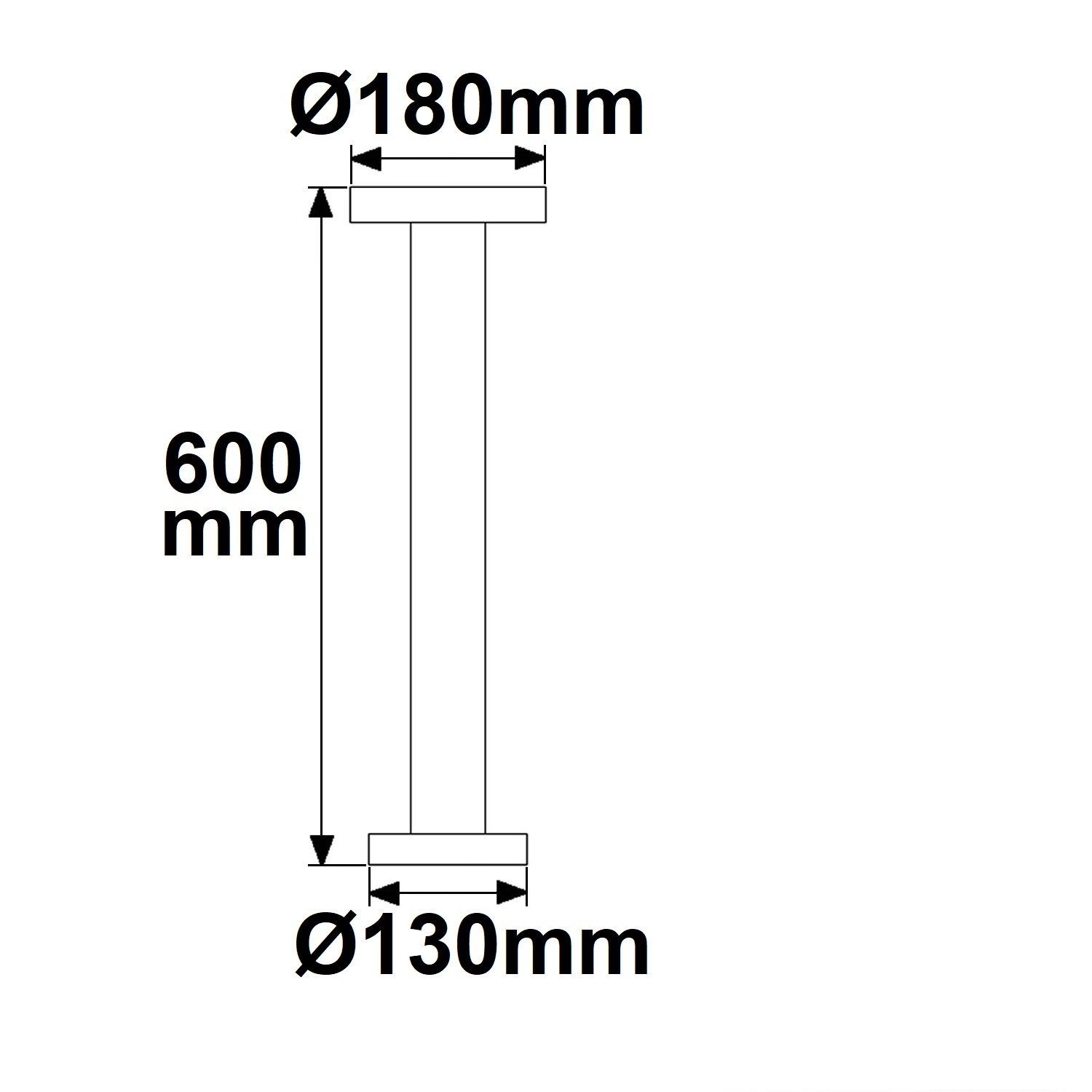 LED Wegeleuchte Poller-3, 60cm, 12W, sandschwarz, warmweiß