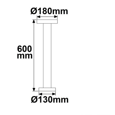 LED Wegeleuchte Poller-3, 60cm, 12W, sandschwarz, warmweiß