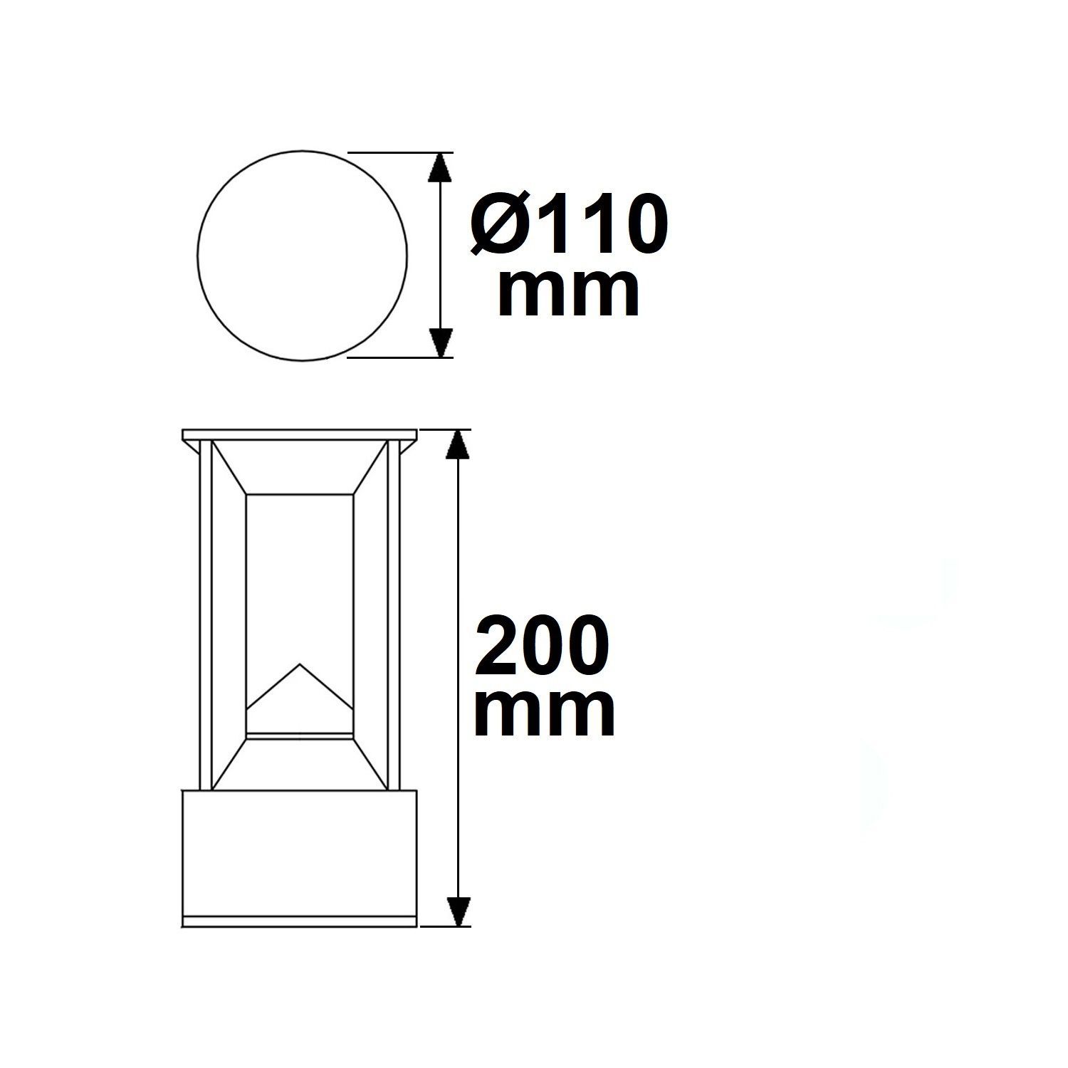 LED Leuchte Poller-4, 9W, sandschwarz, warmweiß