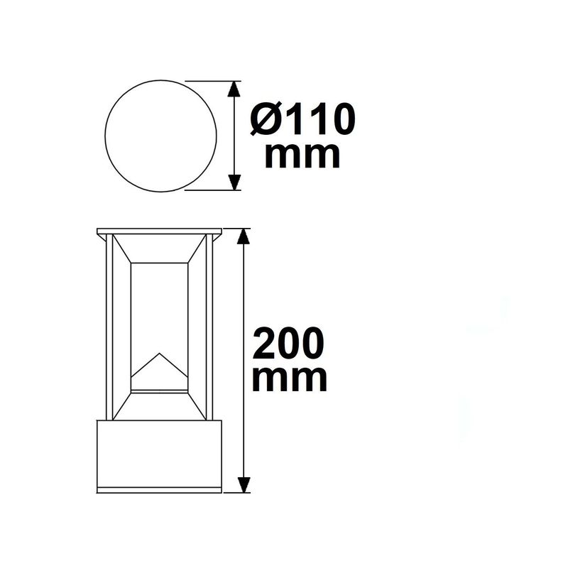 LED Leuchte Poller-4, 9W, sandschwarz, warmweiß