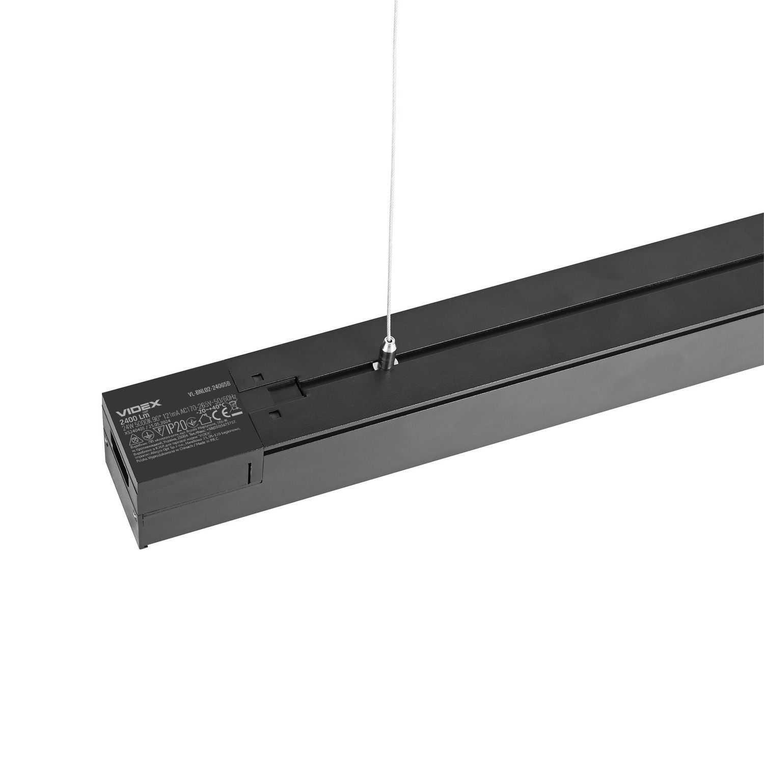 LED-Linearleuchte 24W 0.6М 5000K Schwarz
