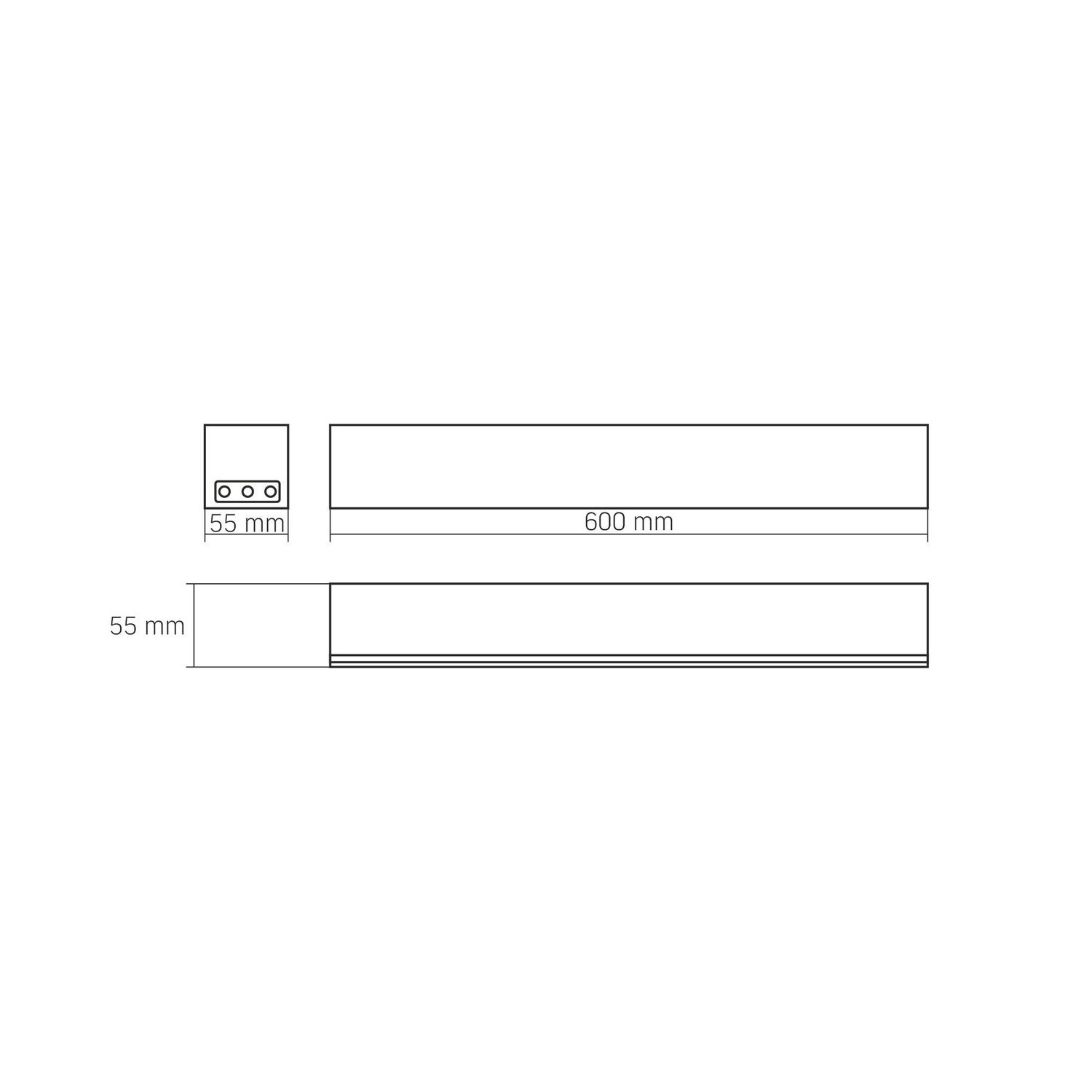 LED-Linearleuchte 24W 0.6М 5000K Schwarz