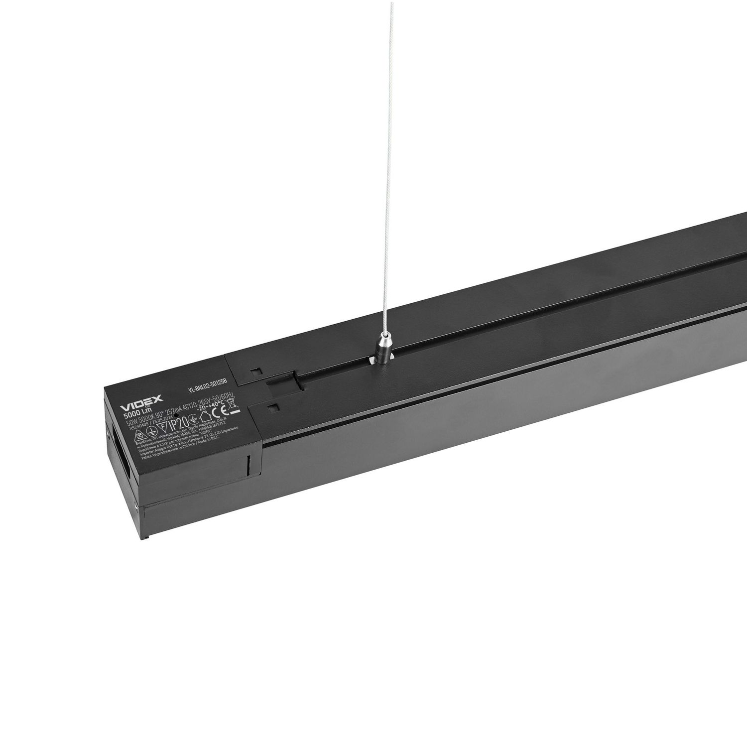LED-Linearleuchte 50W 1.2М 5000K Schwarz