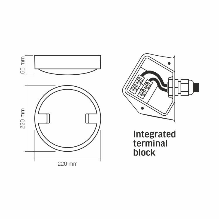 LED-Deckenleuchte Bulkhead 18W-NW