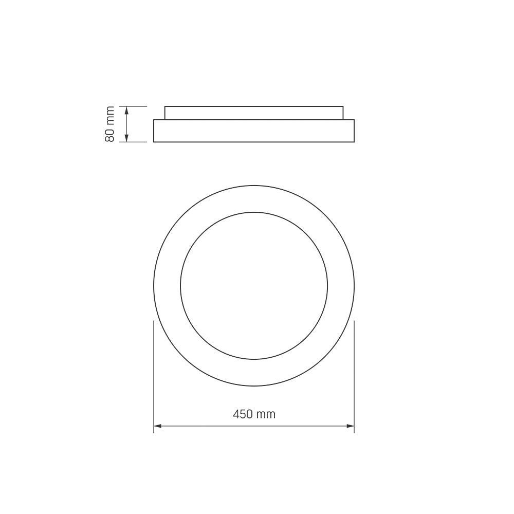 LED-Deckenleuchte RC-72W-WHITE