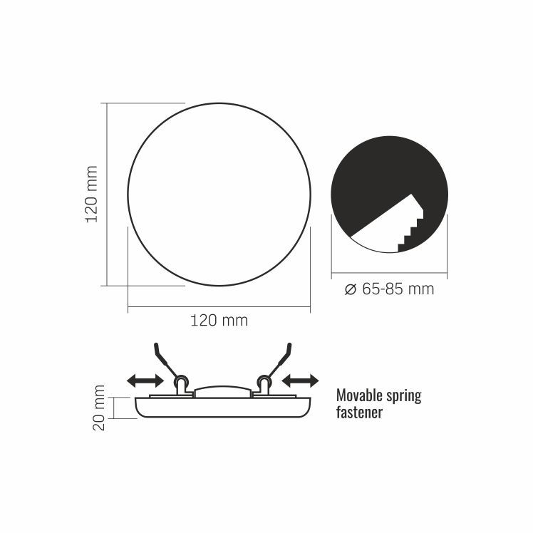 Rahmenlose DOWNLIGHT-LED-DLFR-15W-NW