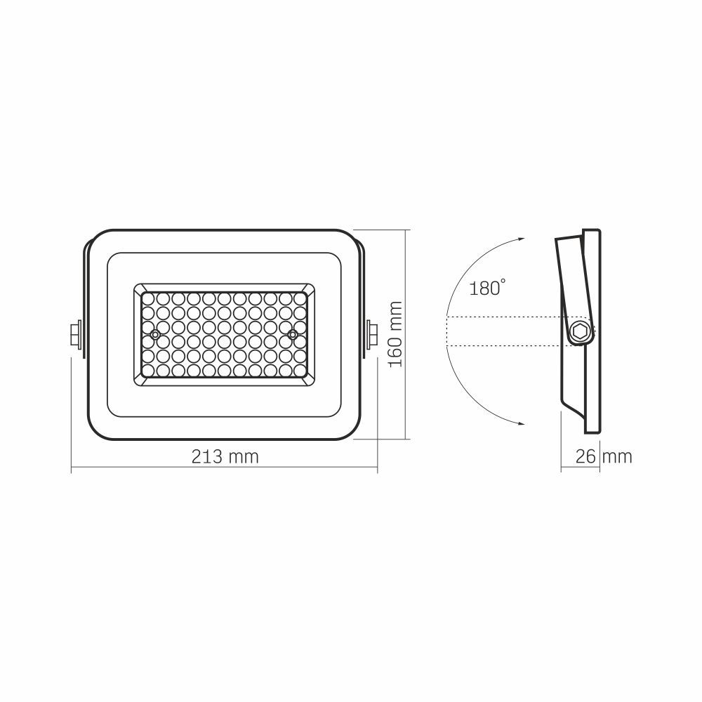 LED Flutlicht LUCA-50W-NW
