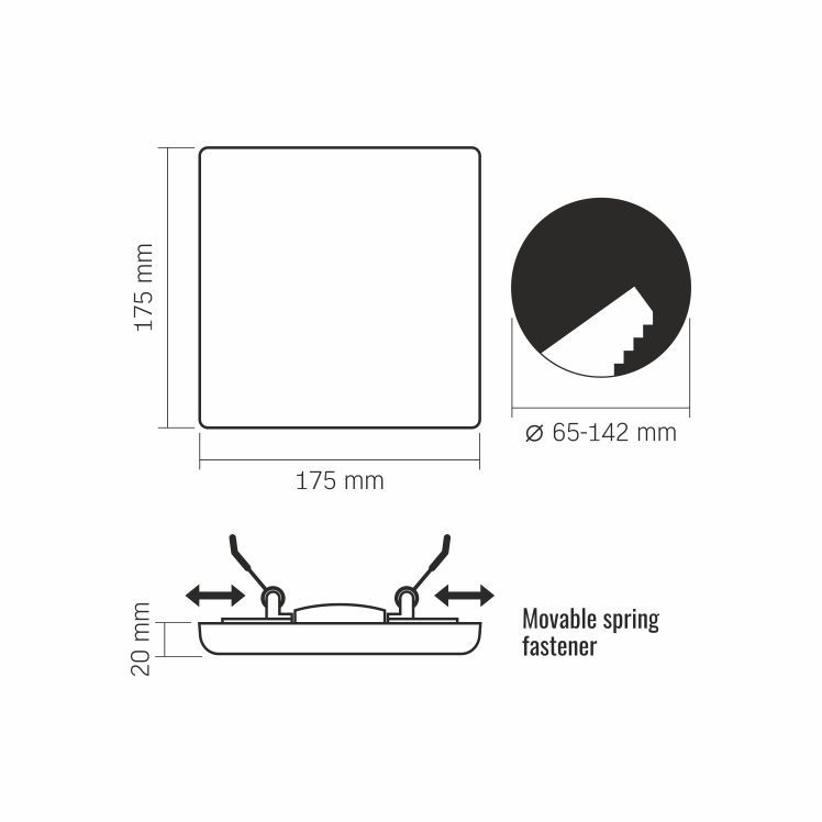 Rahmenlose LED-Downlight-Leuchte DLFS-24W-NW