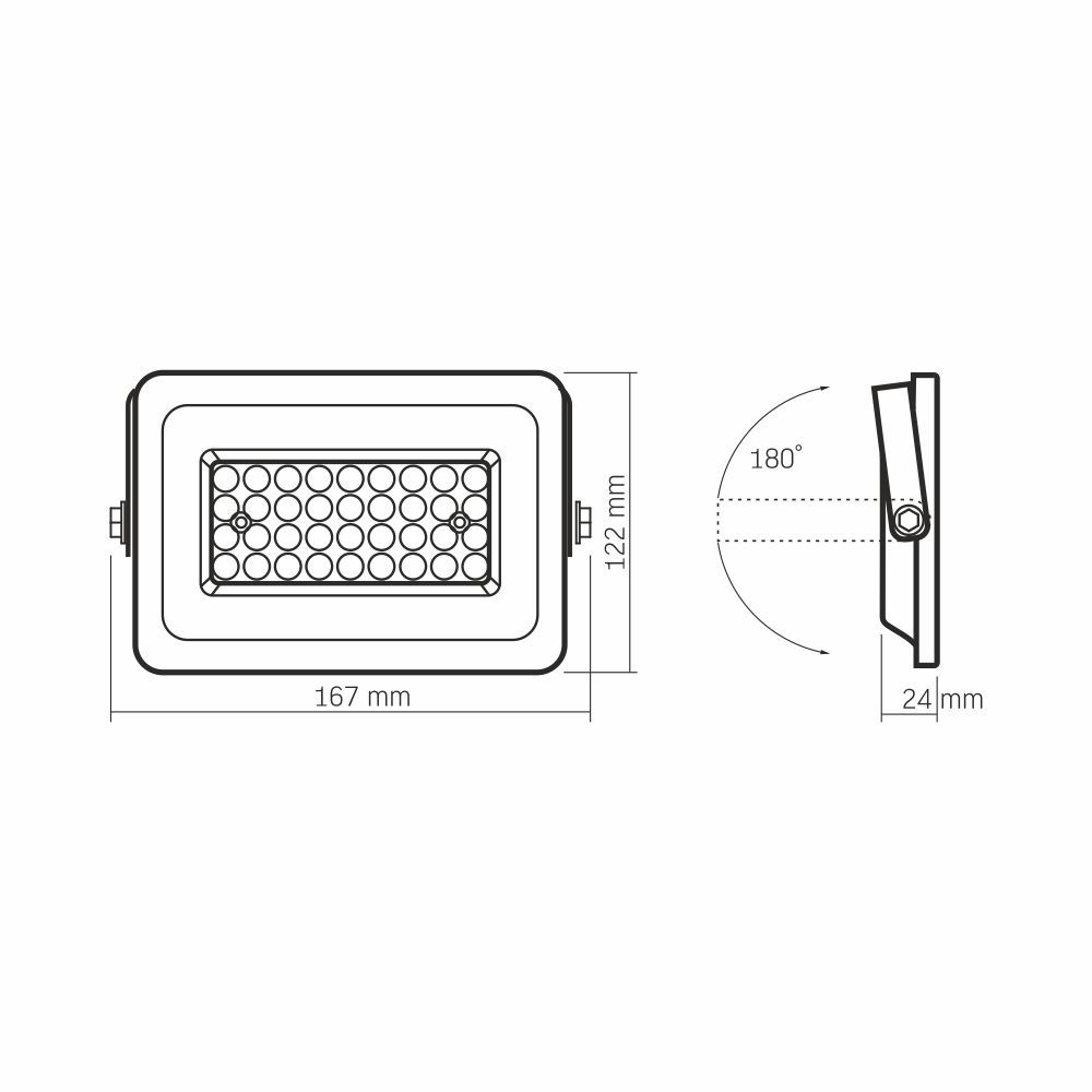 LED Flutlicht LUCA-30W-NW
