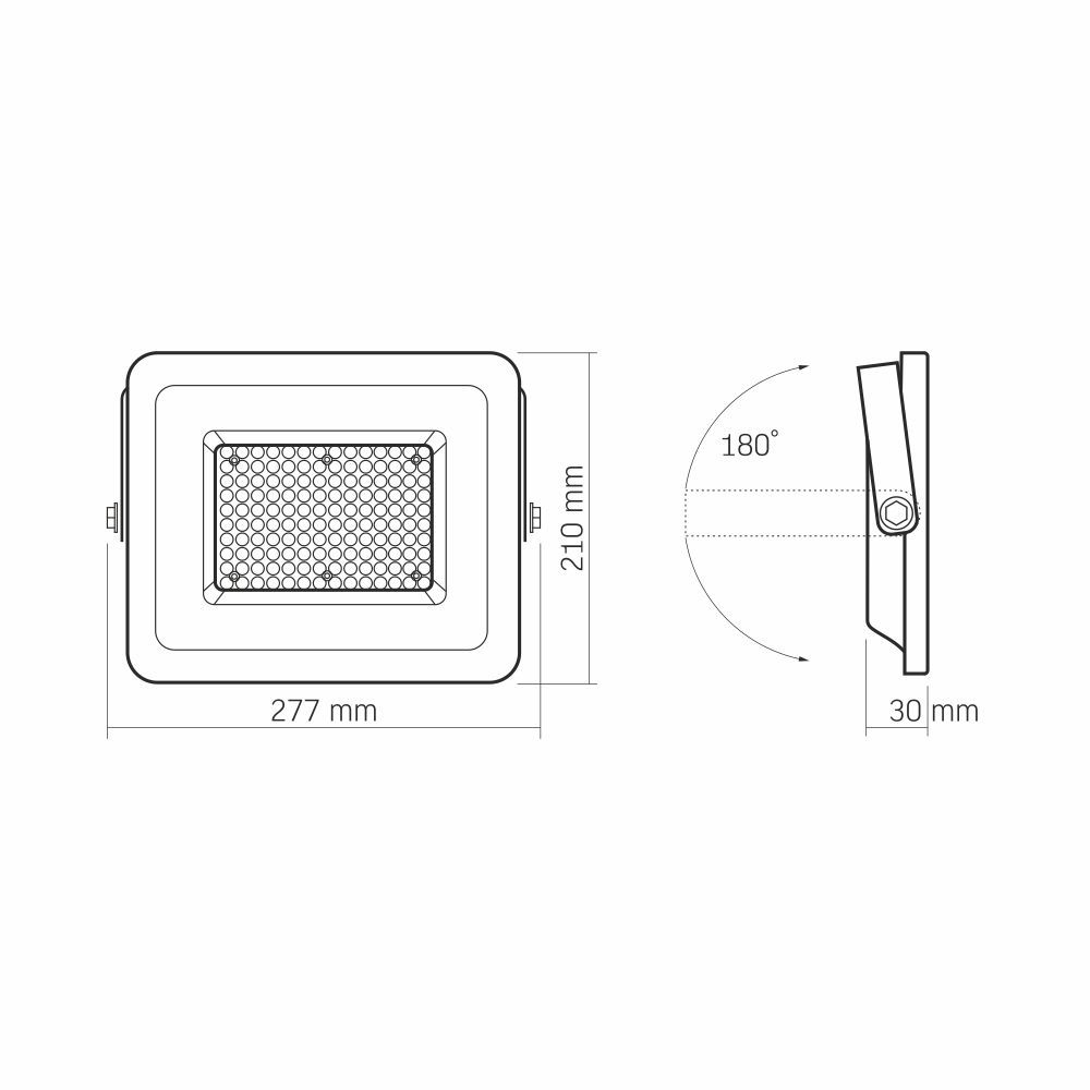 LED Flutlicht LUCA-100W-NW