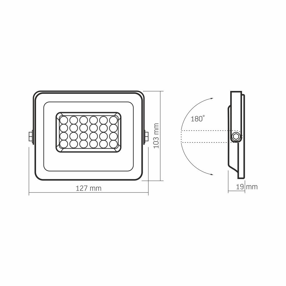 LED Flutlicht LUCA-20W-NW