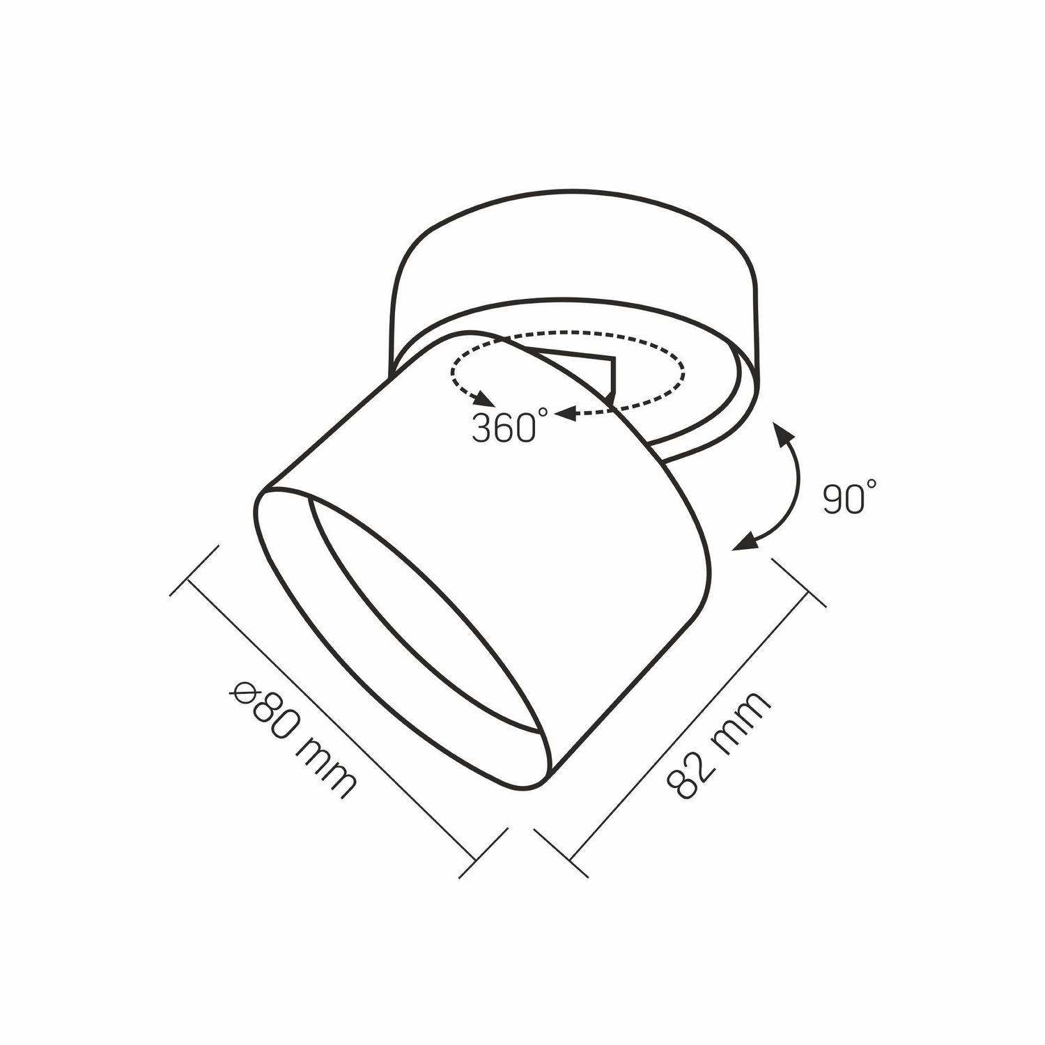 Deckenstrahler für GX53 Lampe VL-SPF18B-W