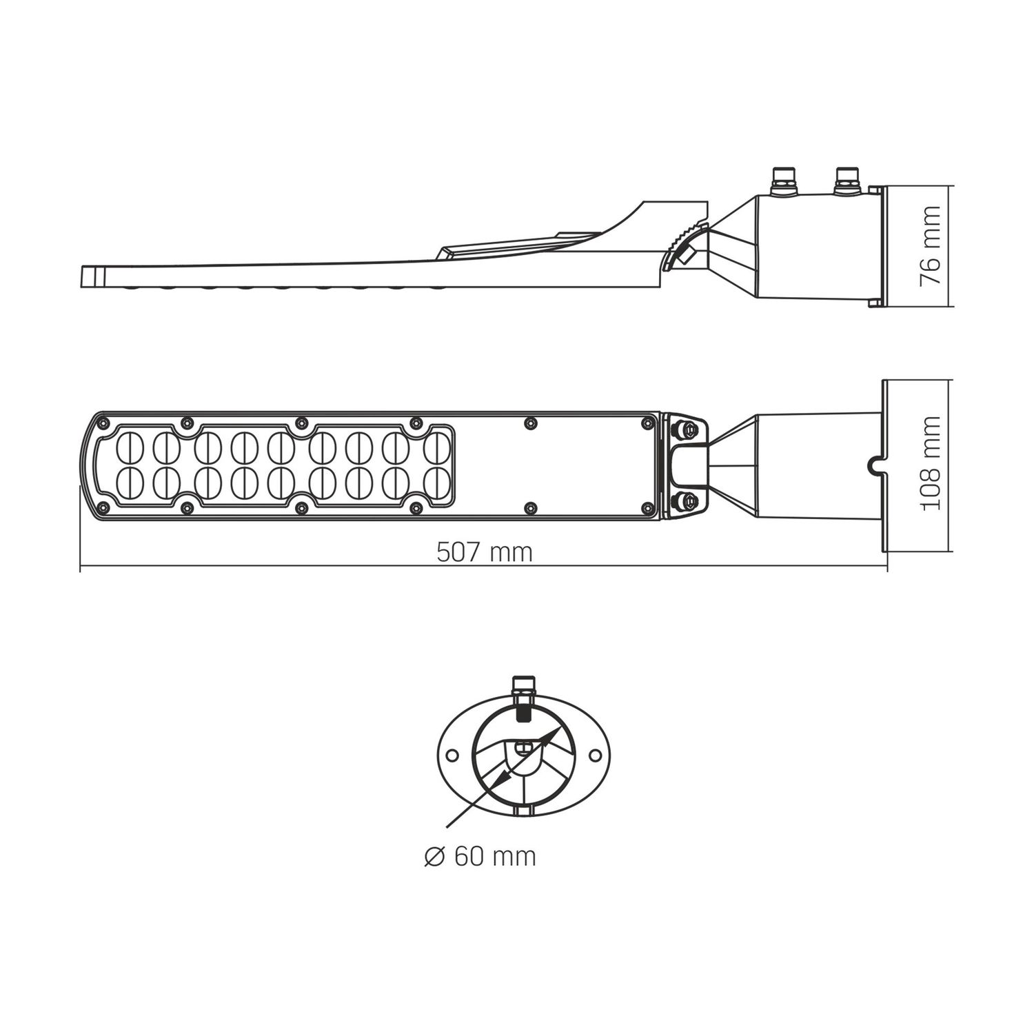 LED-Straßenleuchte IP65 SLE18 50W 5000Lm 5000K 220V
