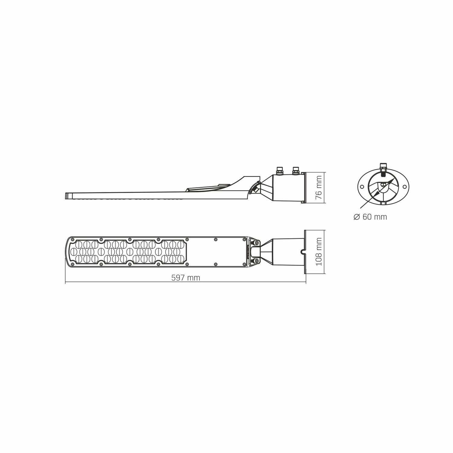 LED Street Light  IP65 SLE18 100W 10000Lm 5000K 220V