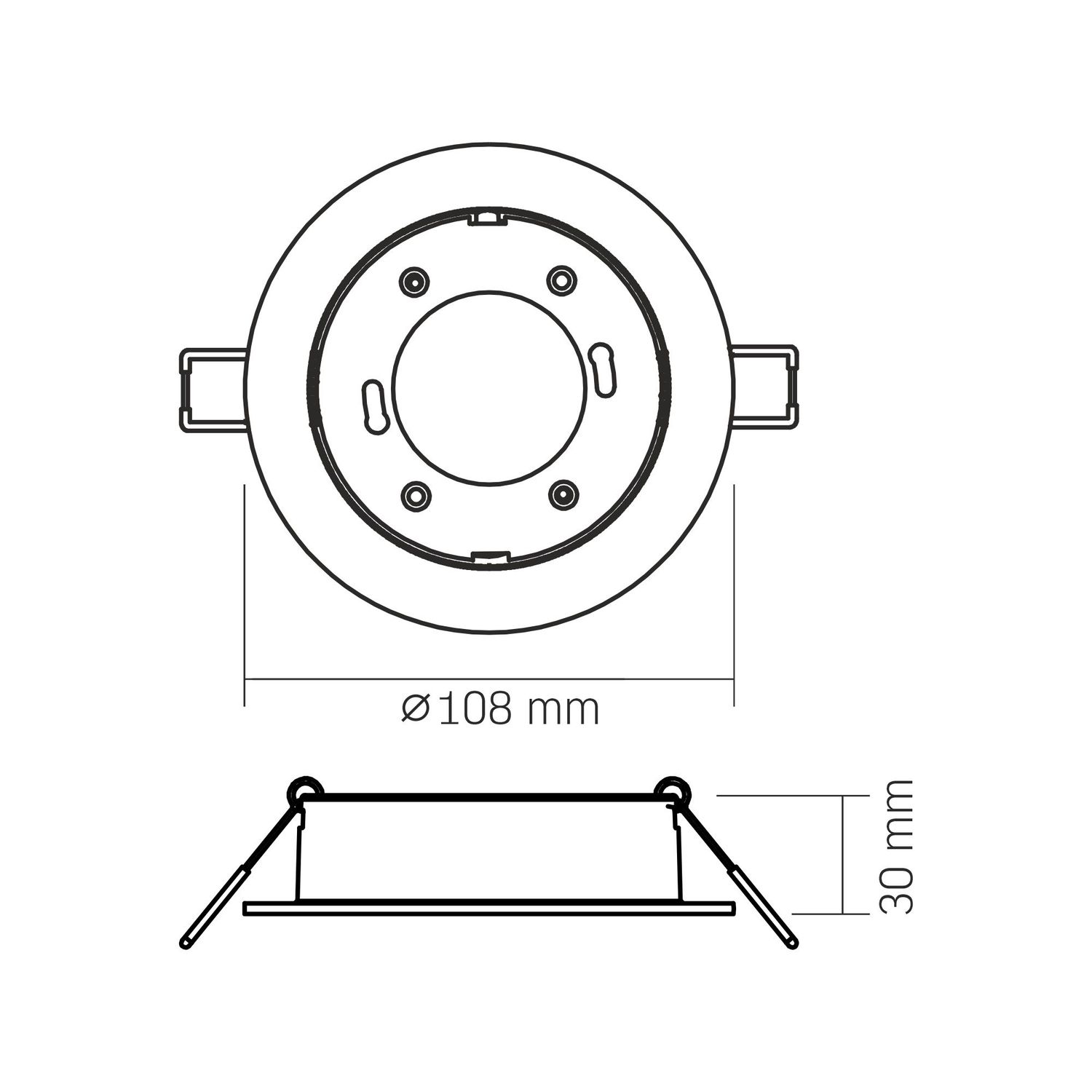 Einbaustrahler für GX53 Lampe VL-SPF27R-B