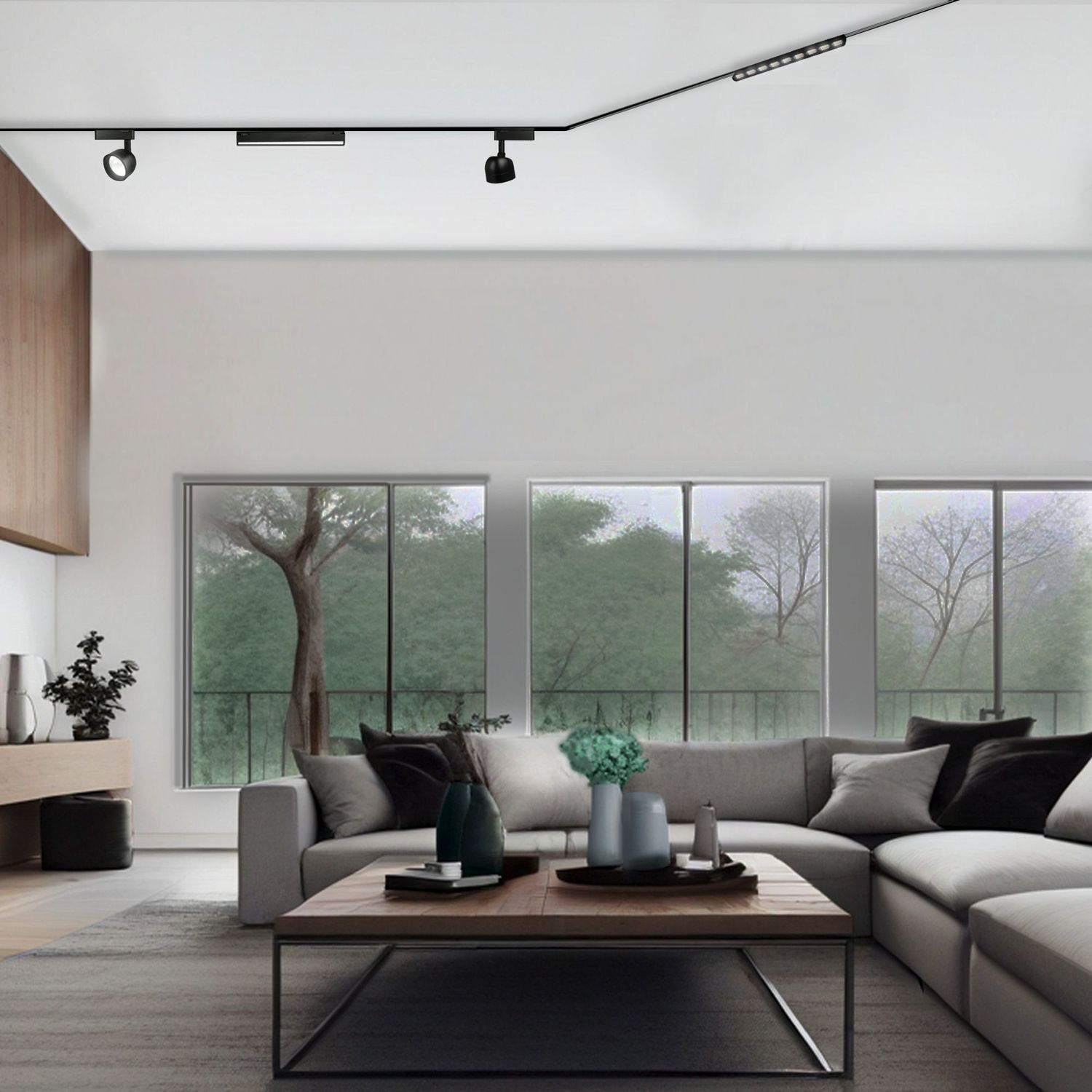 LED-Licht für magnetisches Slim-Track-Lichtsystem VL-TRMS-LA76B Schwarz