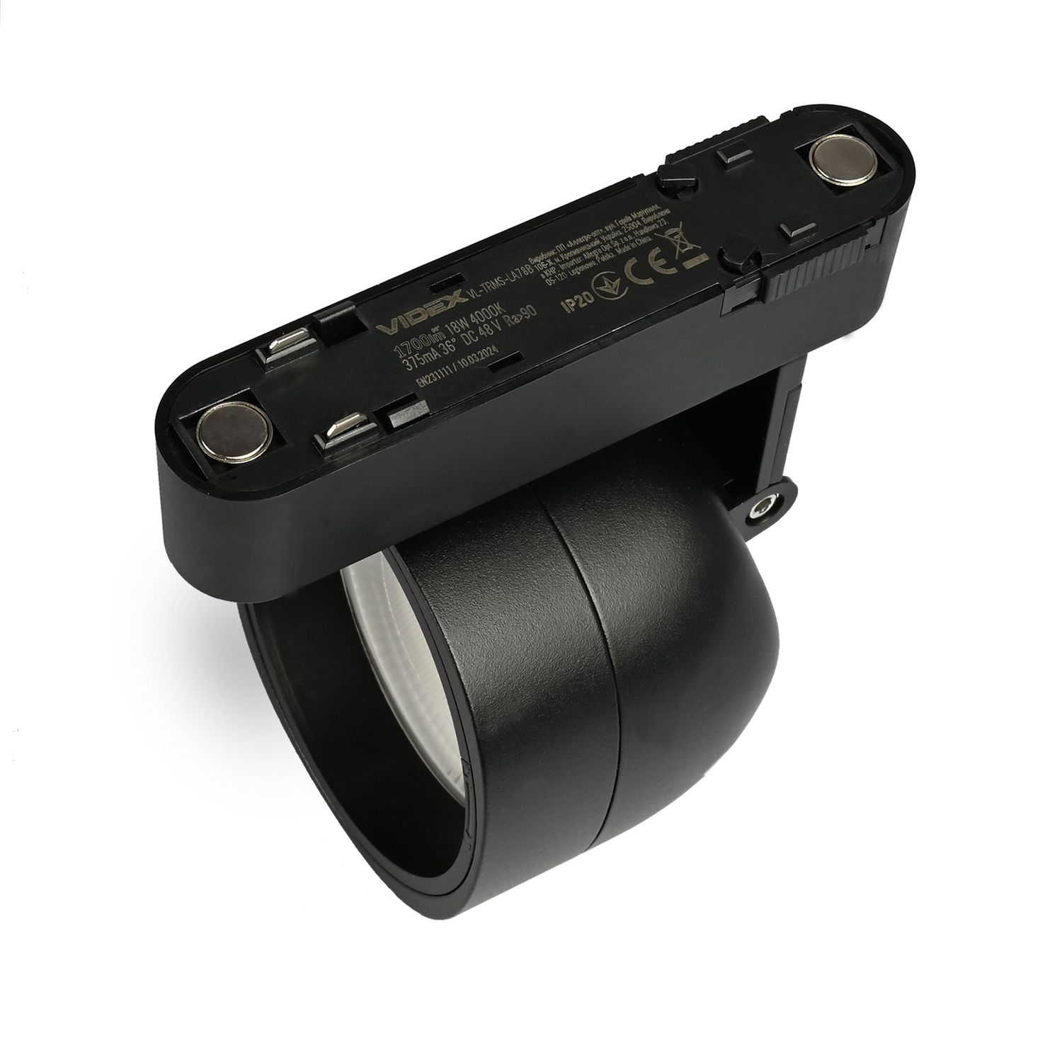 LED-Licht für magnetisches Slim-Track-Lichtsystem VL-TRMS-LA78B Schwarz
