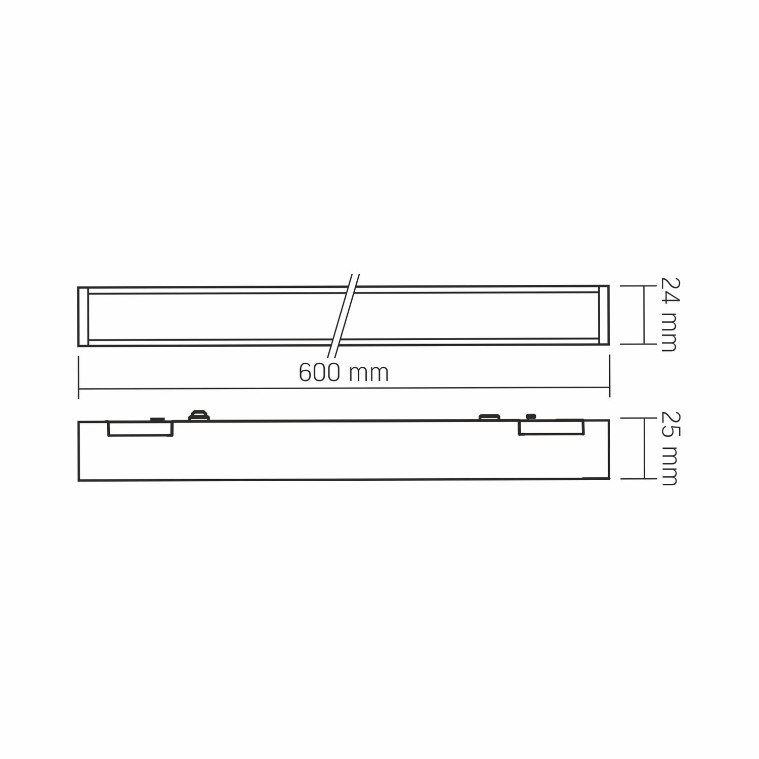 LED-Licht für magnetisches Slim-Track-Lichtsystem VL-TRMS-LD460B Schwarz