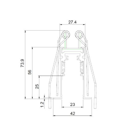 Track48 Montagefeder für Einbauschiene, 4 Stück