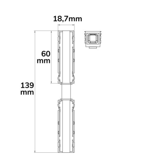 Track48 Linear-Verbinder, 45° biegbar, stromführend, weiß, max. 6A, 4-polig
