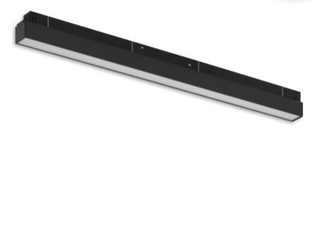 Track48 Linearleuchte 60cm schwarz, 20W, 120°, 48V DC, 3000K,CRI90, Line+, DALI dimmbar