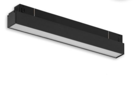 Track48 Linearleuchte 30cm schwarz, 10W, 120°, 48V DC, 3000K,CRI90, Line+, DALI dimmbar