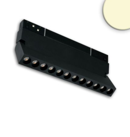 Track48 Raster-Schienen-Strahler 22cm schwarz, 12W, 36°, UGR&lt;19, 48V DC, 3000K, CRI90