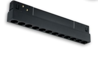 Track48 Rasterleuchte 22cm schwarz, 12W, 36°, UGR&lt;19, 48V DC, 3000K, CRI90, DALI dimmbar