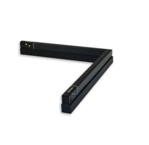 Track48 Eckleuchte horizontal schwarz, 20W, 120°, 48V DC, 3000K,CRI90, Line+, DALI dimmbar