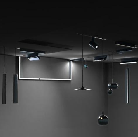 Track48 Hängeleuchte Shade 5,5W, 120°, 48V DC, schwarz, 3000K