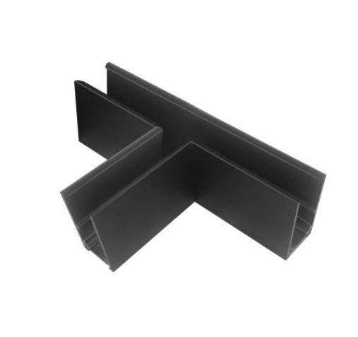 Track48 T-Schiene horizontal für Aufbauschiene, schwarz, nicht stromführend