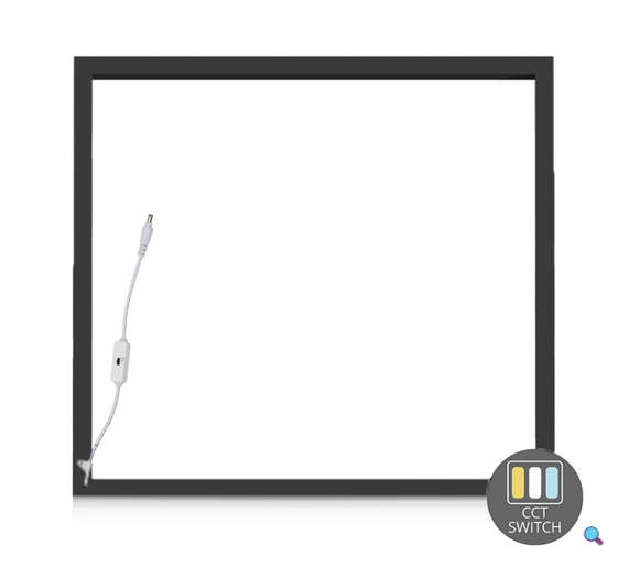 LED FRAME PANEEL | EDGE LIT | 60x60 | 40W | UGR-23 | SCHWARZ | CCT-SCHALTER