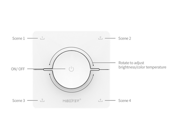 MI-LIGHT FERNBEDIENUNG | WEISS | CCT