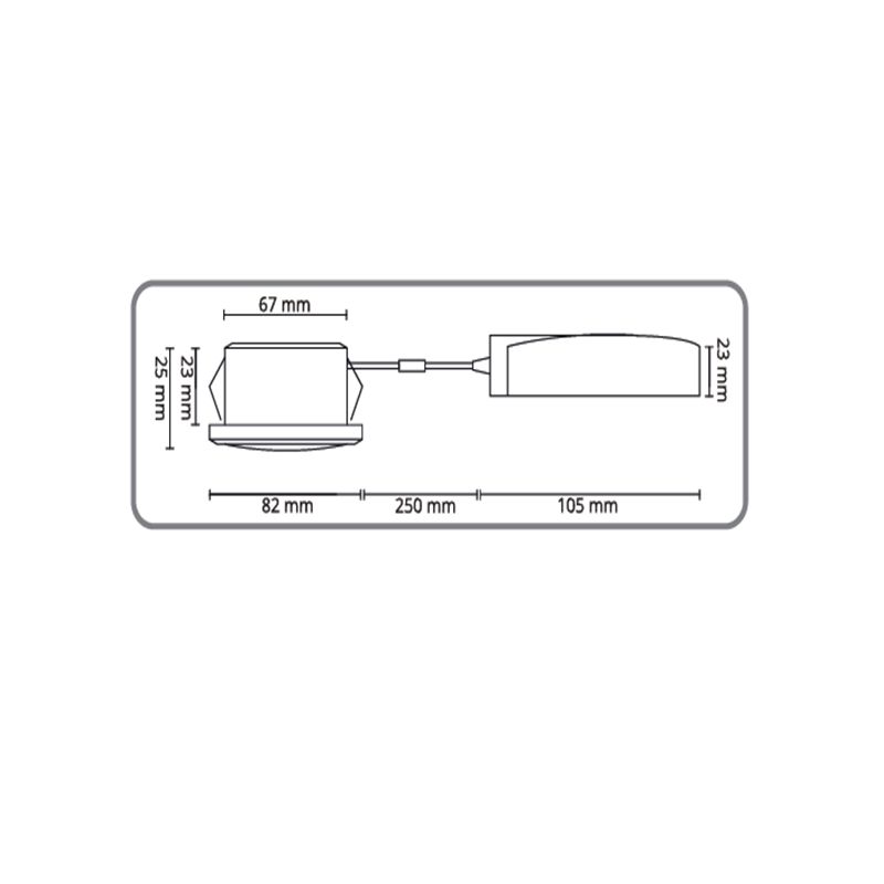 LED INBOUWSPOT | MIRAN | SLIM-FIT | 6W | DIM | MESSING | CCT-SWITCH | IP65