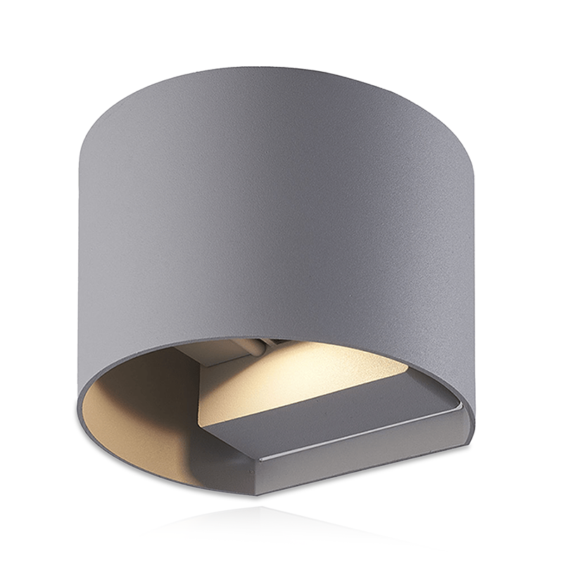 WANDLEUCHTE THEBE RUND GRAU 6W DIMMBAR
