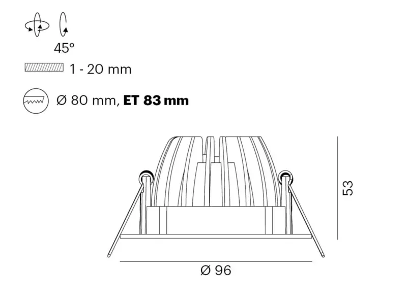KALIO ROUND R EINBAUSTRAHLER WEISS 9W 2700K DALI