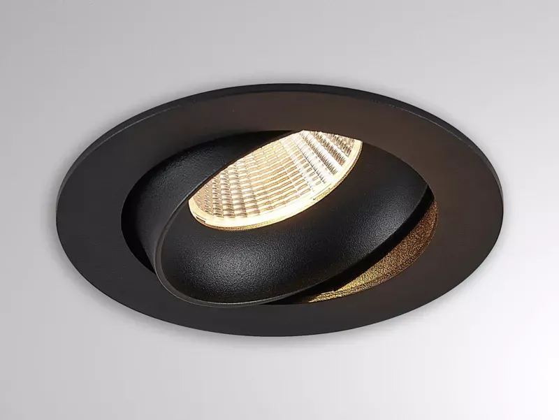 KALIO ROUND R EINBAUSTRAHLER SCHWARZ 9W 3000K DALI