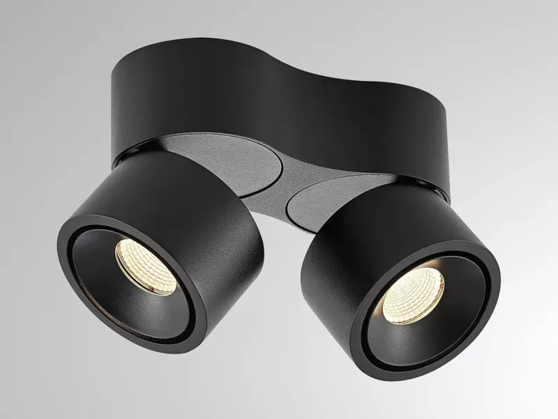 MAGIS MINI DOUBLE SD WAND-DECKEN AUFBAULEUCHTE SCHWARZ 20W 3000K DALI
