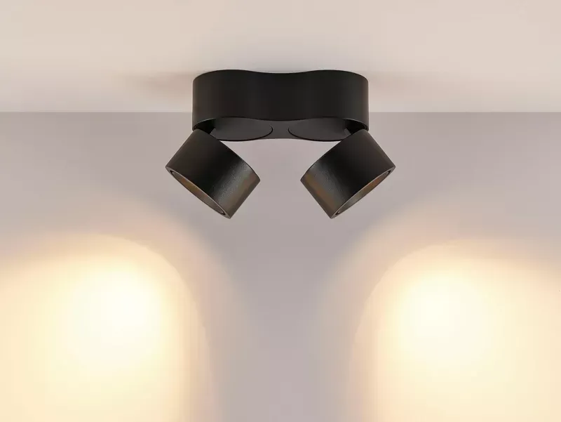 MAGIS MINI DOUBLE SD WAND-DECKEN AUFBAULEUCHTE SCHWARZ 20W 3000K DALI