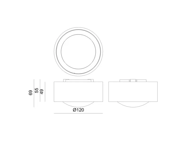 MAG SDI DECKEN AUFBAULEUCHTE WEISS 16,5W 2700K TRIAC
