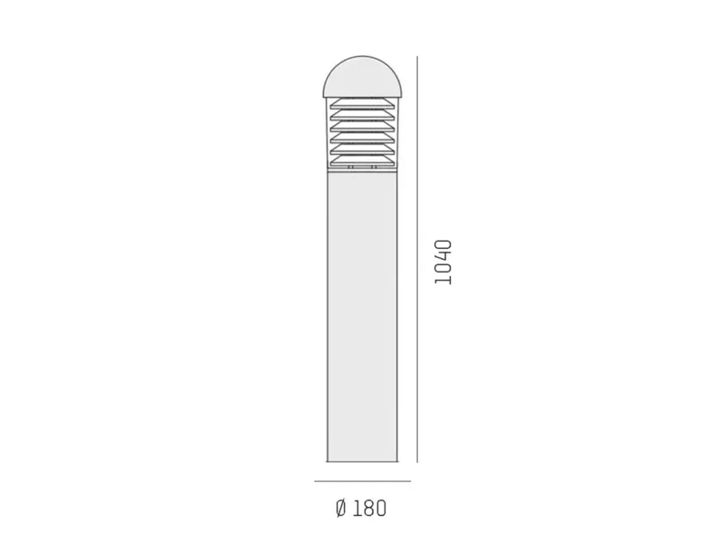 FARO 1230 POLLERLEUCHTE GRAPHIT E27 9W