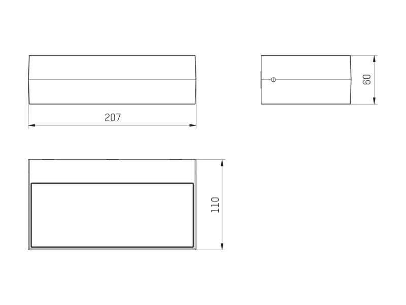 PARE W WANDAUFBAULEUCHTE ANTHRAZIT 12W 3000K